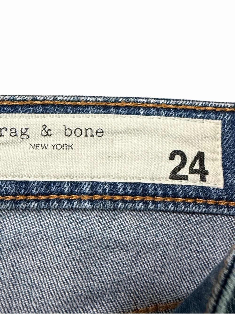 Rag & Bone Dre Low Rise Slim Boyfriend Jeans Size 24 Mick W Holes - Picture 8 of 10